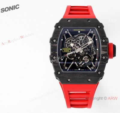 Super clone Richard Mille RM35 01 RAFA Red and Carbon NTPT Watch for  Men